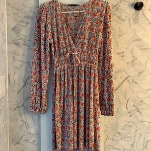 Zara Floral Pleated Dress